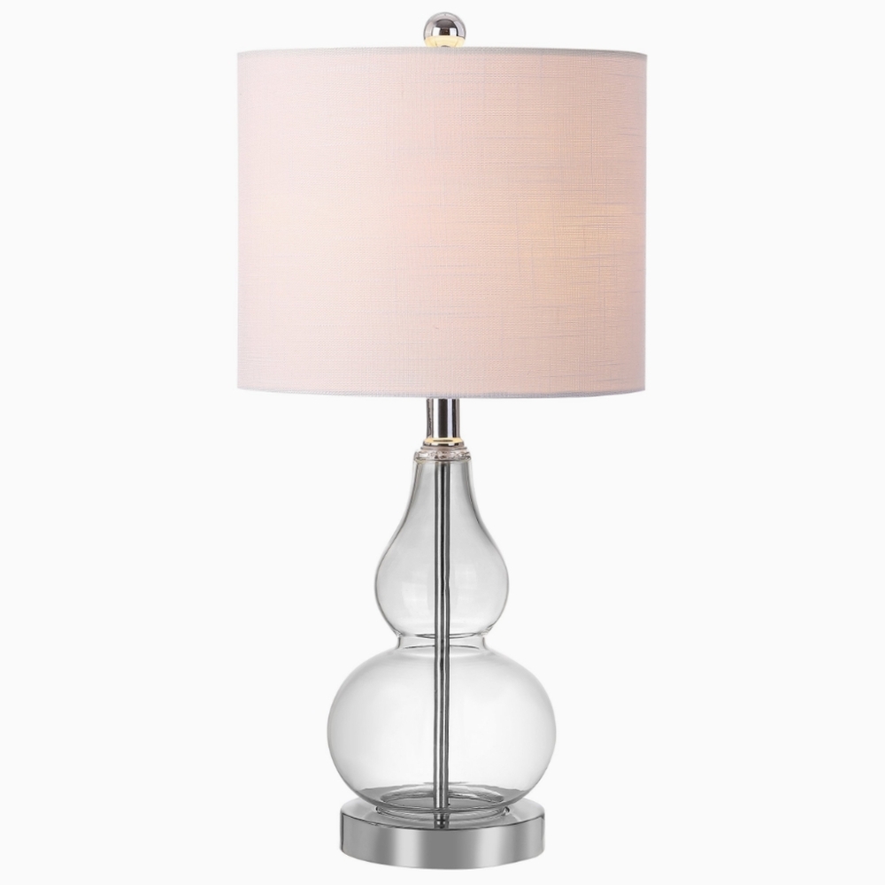 Jonathan Y NWT Anya Double Gourd Glass Table Lamp JYL1028E 20.5"H